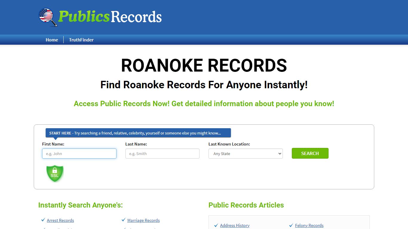 Find Roanoke Records For Anyone